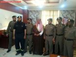 بالصور : محافظ الأفلاج يقلد عددا من أفراد الدفاع المدني رتبهم الجديدة