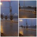 أمطار غزيرة تشهدها محافظة اﻷفلاج الآن