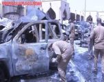 فيديو يظهر الأضرار الجسيمة التي أحدثها التفجير الإرهابي بجوار مسجد العنود