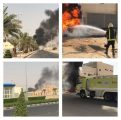 حريق في مبنى تحت الأنشاء يتسبب في تصاعد أدخنة كبيرة