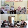 الشيخ العنزي والشيخ الكليب في زيارة للمكتب التعاوني بالبديع