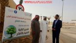 بالصور ..فرع المؤسسة العامة للري بالأفلاج تبادر بتشجير كلية التقنية لـ ” البنين “
