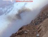 مجهولون يضرمون النيران في مرمى النفايات