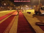 بالصور : إدارة مساجد الأفلاج تجهز مصلى العيد