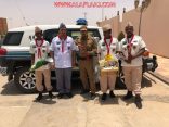 بالصور : كشافة الأفلاج تعايد رجال الأمن والمرضى والمسافرين