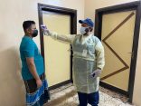 بالصور من خلال المسح الحراري.. الطب الوقائي بمستشفى الأفلاج يكشف على 96 عاملاً
